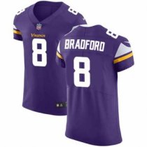 Nike Vikings -8 Sam Bradford Purple Team Color Stitched NFL Vapor Untouchable Elite Jersey