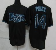Tampa Bay Rays #14 David Price Black Fashion Stitched MLB Jersey