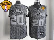 San Antonio Spurs -20 Manu Ginobili Grey Static Fashion Finals Patch Stitched NBA Jersey