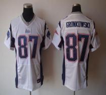 Nike New England Patriots -87 Rob Gronkowski White Mens Stitched NFL Elite Jersey