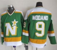 Dallas Stars -9 Mike Modano Stitched Green CCM Throwback NHL Jersey