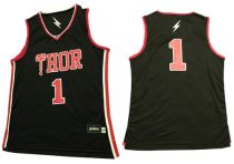 Thor -1 Black Stitched Basketball Jersey