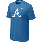MLB Atlanta Braves Heathered Nike light Blue Blended T-Shirt