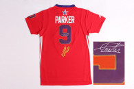 Autographed 2014 NBA All Star San Antonio Spurs -9 Tony Parker Red Jerseys