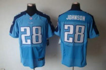Nike Titans -28 Chris Johnson Light Blue Team Color Stitched NFL Elite Jersey