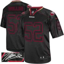 Nike San Francisco 49ers -52 Patrick Willis Lights Out Black Mens Stitched NFL Elite Autographed Jer