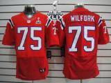 Nike New England Patriots -75 Vince Wilfork Red Alternate Super Bowl XLIX Mens Stitched NFL Elite Je