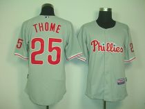 Philadelphia Phillies #25 Jim Thome Grey Cool Base Stitched MLB Jersey