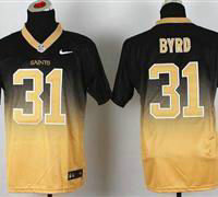 New Orleans Saints -31 Jairus Byrd Black-Gold NFL Elite Fadeaway Fashion Jersey