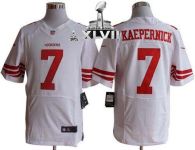 Nike San Francisco 49ers #7 Colin Kaepernick White Super Bowl XLVII Men‘s Stitched NFL Elite Jersey