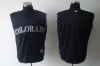 Colorado Rockies Blank Black Vest Style Stitched MLB Jersey