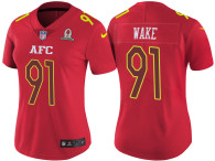 WOMEN'S AFC 2017 PRO BOWL MIAMI DOLPHINS #91 CAMERON WAKE RED GAME JERSEY