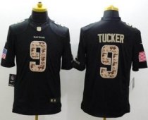 Nike Baltimore Ravens -9 Justin Tucker Black NFL Limited Salute to Service jersey