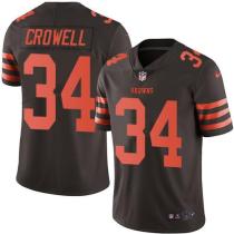Nike Browns -34 Isaiah Crowell Brown Stitched NFL Color Rush Limited Jersey