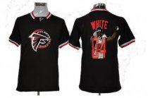 Nike Falcons 84 Roddy White Black NFL Game All Star Fashion Jersey