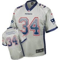Nike Patriots -34 Shane Vereen Grey Stitched NFL Elite Drift Fashion Jersey