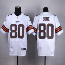 Nike Cleveland Browns -80 Dwayne Bowe White Men's Stitched NFL Elite Jersey