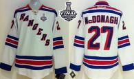 New York Rangers -27 Ryan McDonagh White Road With 2014 Stanley Cup Finals Stitched NHL Jersey