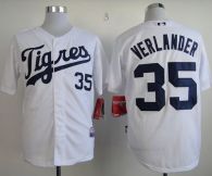 Detroit Tigers #35 Justin Verlander White Home Los Tigres Stitched MLB Jersey