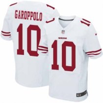 Elite Jimmy Garoppolo Jersey - San Francisco 49ers -10 Road White Nike NFL