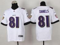 Nike Ravens -81 Owen Daniels White Men's Stitched NFL New Elite Jersey