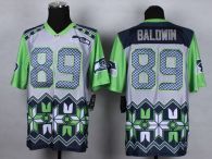 Nike Seattle Seahawks #89 Doug Baldwin Grey Men's Stitched NFL Elite Noble Fashion Jersey