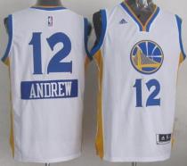 Golden State Warriors -12 Andrew Bogut White 2014-15 Christmas Day Stitched NBA Jersey