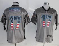 Nike San Diego Chargers #17 Philip Rivers Grey Men‘s Stitched NFL Elite USA Flag Fashion Jersey