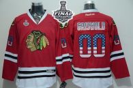 Chicago Blackhawks -00 Clark Griswold Red USA Flag Fashion 2015 Stanley Cup Stitched NHL Jersey