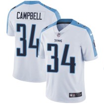 Nike Titans -34 Earl Campbell White Stitched NFL Vapor Untouchable Limited Jersey