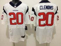 Nike Houston Texans #20 Chris Clemons White Men's Stitched NFL Elite Jersey