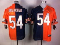 Nike Bears -54 Brian Urlacher Navy Blue Orange Stitched NFL Elite Split Jersey