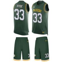 Packers -33 Micah Hyde Green Team Color Stitched NFL Limited Tank Top Suit Jersey