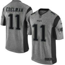 Nike New England Patriots -11 Julian Edelman Gray Stitched NFL Limited Gridiron Gray Jersey