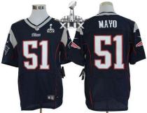 Nike New England Patriots -51 Jerod Mayo Navy Blue Team Color Super Bowl XLIX Mens Stitched NFL Elit