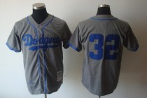 Mitchell and Ness Los Angeles Dodgers -32 Sandy Koufax Grey Stitched Throwback MLB Jersey