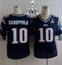 Nike New England Patriots -10 Jimmy Garoppolo Navy Blue Team Color Super Bowl XLIX Mens Stitched NFL
