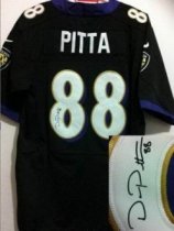 NEW Baltimore Ravens 88 Dennis Pitta Black Signed Elite NFL Jerseys