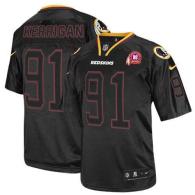Nike Washington Redskins -91 Ryan Kerrigan Lights Out Black With 80TH Patch Men's Stitched NFL Elite
