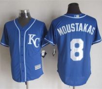 Kansas City Royals -8 Mike Moustakas Blue Alternate 2 New Cool Base Stitched MLB Jersey