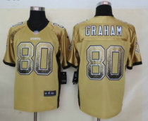 2013 NEW Nike New Orleans Saints 80 Graham Drift Fashion Gold Elite Jerseys