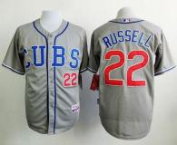 Chicago Cubs -22 Addison Russell Grey Alternate Road Cool Base Stitched MLB Jersey