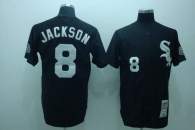 Mitchell and Ness Chicago White Sox -8 Bo Jackson Stitched Black Throwback MLB Jersey