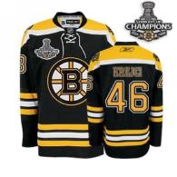 Boston Bruins 2011 Stanley Cup Champions Patch -46 David Krejci Black Stitched NHL Jersey