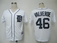 Detroit Tigers -46 Jose Valverde White Cool Base Stitched MLB Jersey