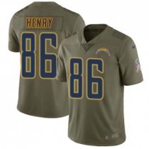 Nike Chargers -86 Hunter Henry Olive Stitched NFL Limited 2017 Salute to Service Jersey
