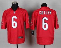 Nike Bears -6 Jay Cutler Red Men's Stitched NFL Elite QB Practice Jersey