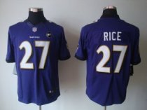Nike Ravens -27 Ray Rice Purple Team Color With Art Patch Stitched NFL Limited Jersey