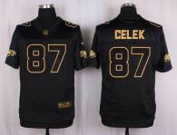 Nike Philadelphia Eagles -87 Brent Celek Black Stitched NFL Elite Pro Line Gold Collection Jersey