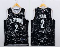 Cleveland Cavaliers -2 Kyrie Irving Black City Light Stitched NBA Jersey